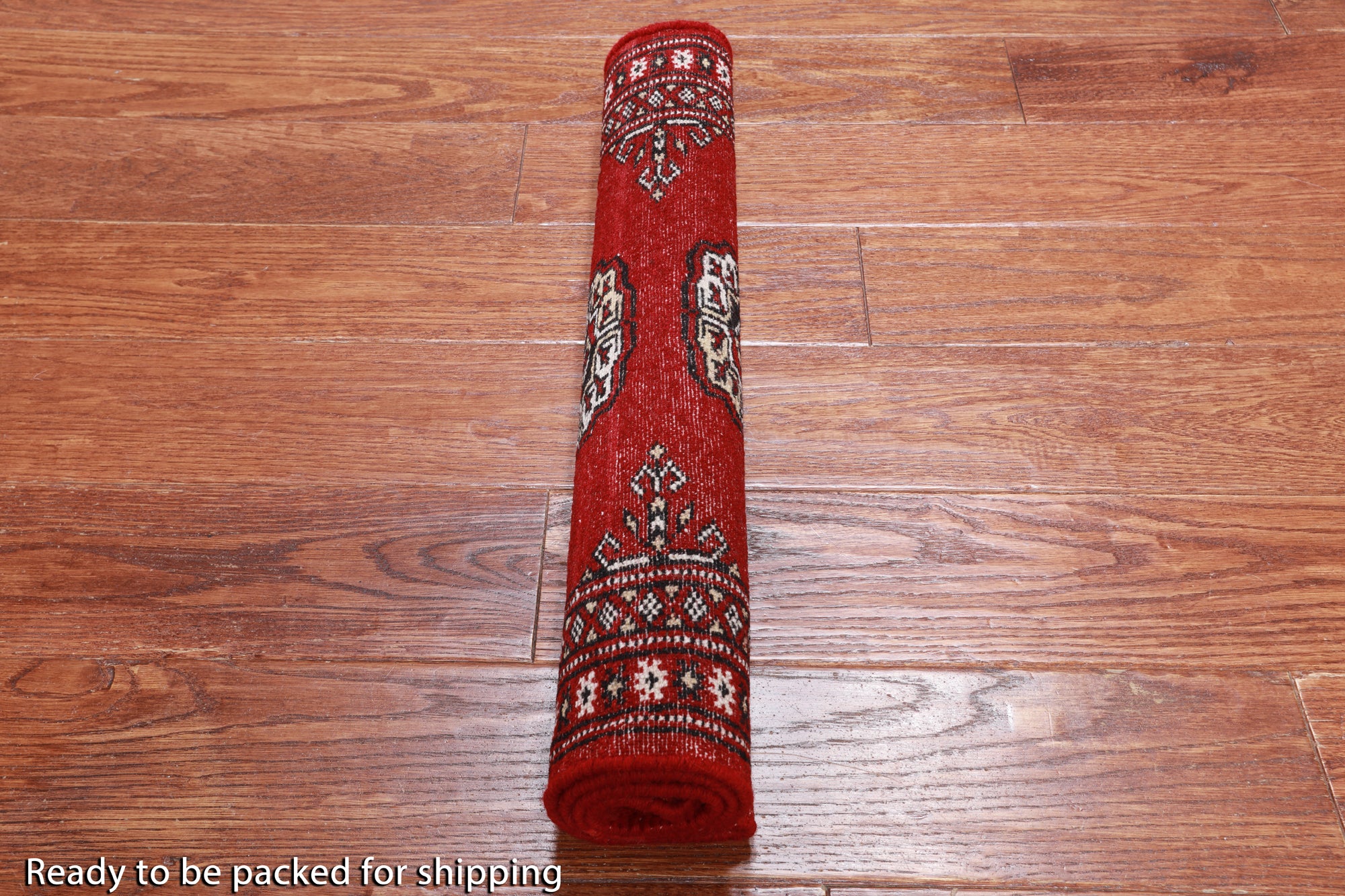 Red Bokhara Hand Knotted Wool Rug - 2' 0" X 3' 0"