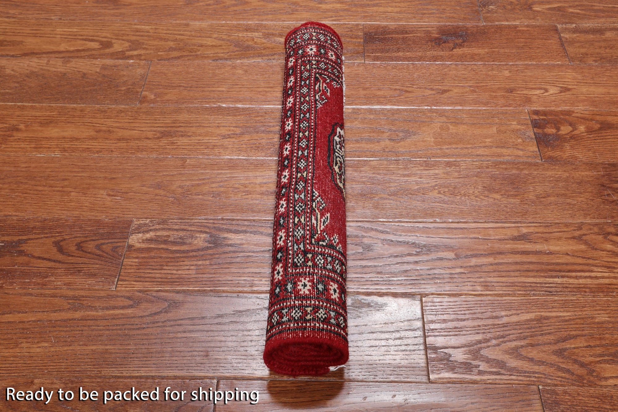 Red Bokhara Hand-Knotted Wool Rug - 2' 0" X 2' 11"