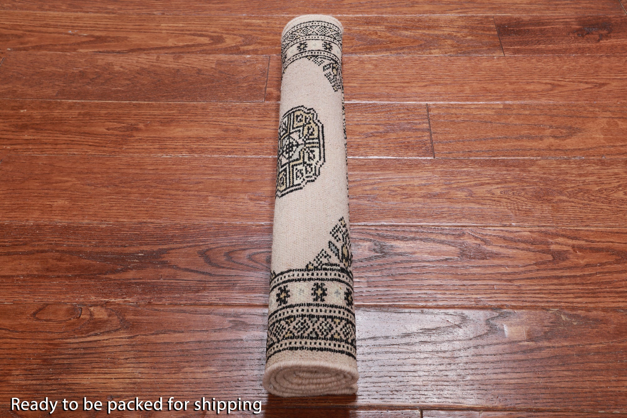 Ivory Bokhara Handmade Wool Rug - 2' 0" X 3' 0"