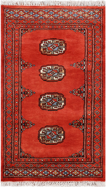 Bokhara Hand Knotted Wool Rug - 2' 0" X 3' 5"