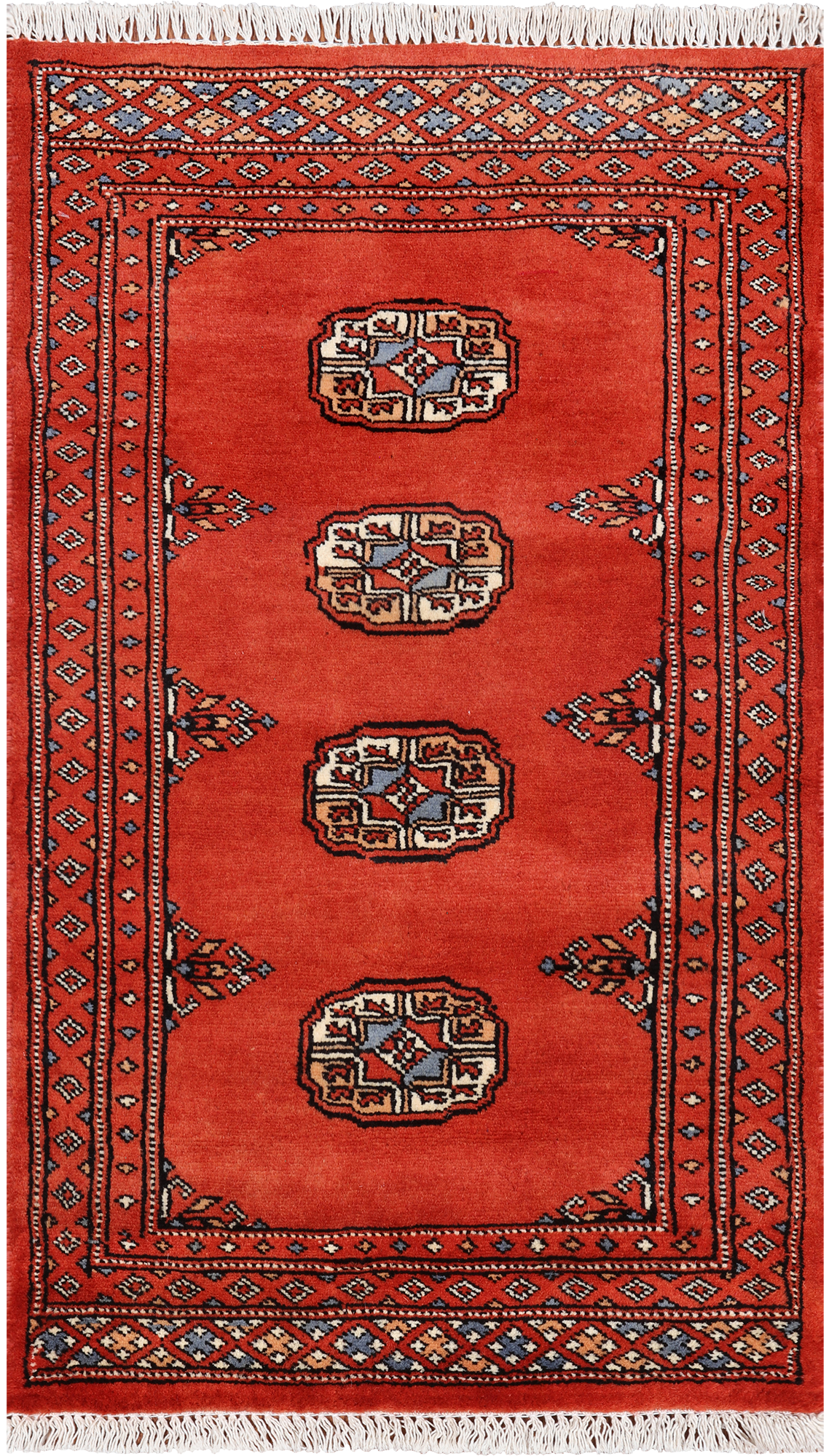 Bokhara Hand Knotted Wool Rug - 2' 0" X 3' 5"