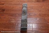 Grey Bokhara Handmade Wool Rug - 2' 0" X 3' 3"