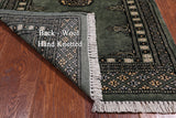 Green Bokhara Hand Knotted Wool Rug - 2' 0" X 3' 0"