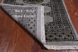 Grey Bokhara Hand-Knotted Wool Rug - 1' 11" X 3' 0"