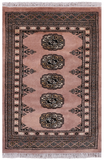 Light Brown Bokhara Handmade Wool Rug - 2' 0" X 3' 0"