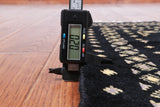 Black Bokhara Hand-Knotted Wool Rug - 2' 0" X 3' 3"