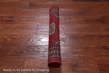 Red Bokhara Handmade Wool Rug - 2' 1" X 3' 0"