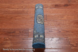 Blue Bokhara Hand-Knotted Wool Rug - 2' 0" X 3' 2"