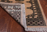 Ivory Bokhara Hand Knotted Wool Rug - 2' 0" X 3' 2"