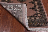Light Brown Bokhara Handmade Wool Rug - 2' 0" X 3' 1"
