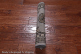 Grey Bokhara Hand Knotted Wool Rug - 2' 0" X 3' 2"