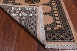 Ivory Bokhara Handmade Wool Rug - 2' 1" X 3' 3"