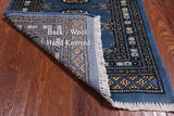 Blue Bokhara Hand-Knotted Wool Rug - 1' 11" X 3' 0"
