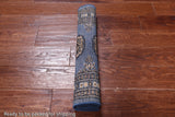 Blue Bokhara Hand-Knotted Wool Rug - 1' 11" X 3' 0"