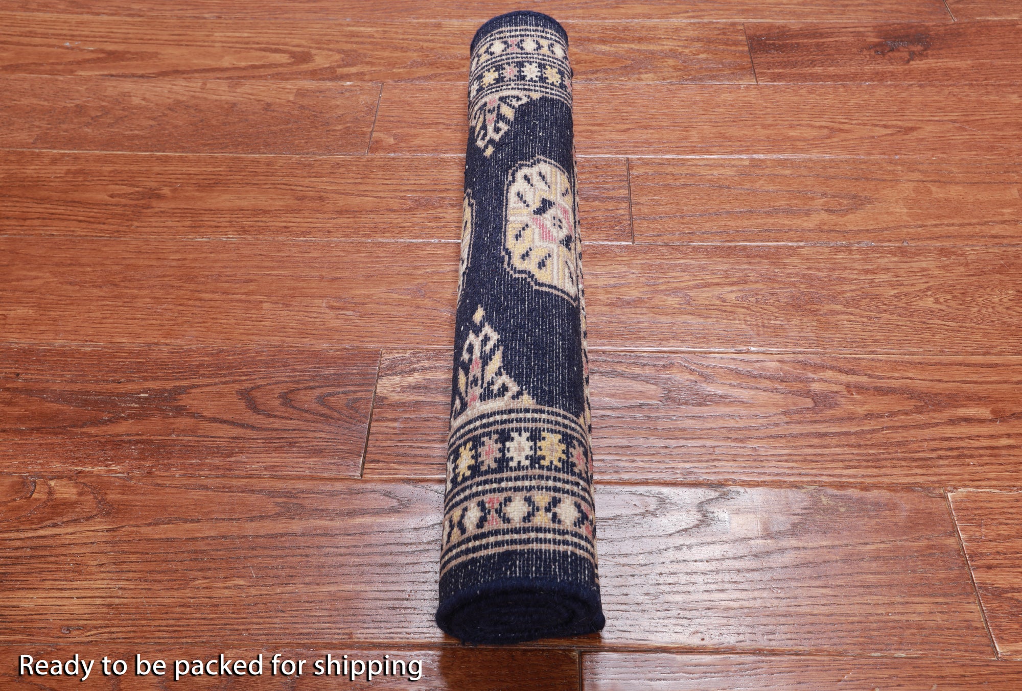 Navy Blue Bokhara Hand Knotted Wool Rug - 2' 0" X 3' 0"