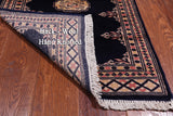 Navy Blue Bokhara Handmade Wool Rug - 2' 0" X 3' 0"