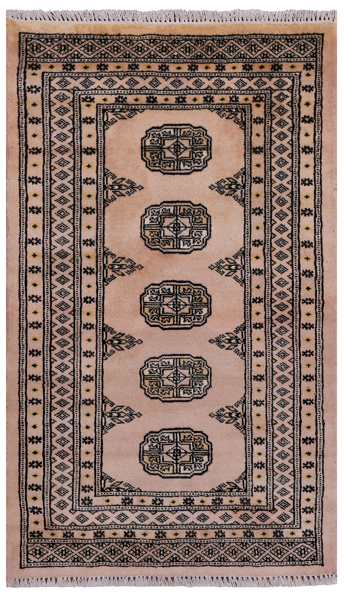 Ivory Bokhara Hand-Knotted Wool Rug - 2' 6" X 4' 2"