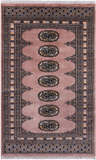 Light Brown Bokhara Hand Knotted Wool Rug - 2' 7" X 4' 3"