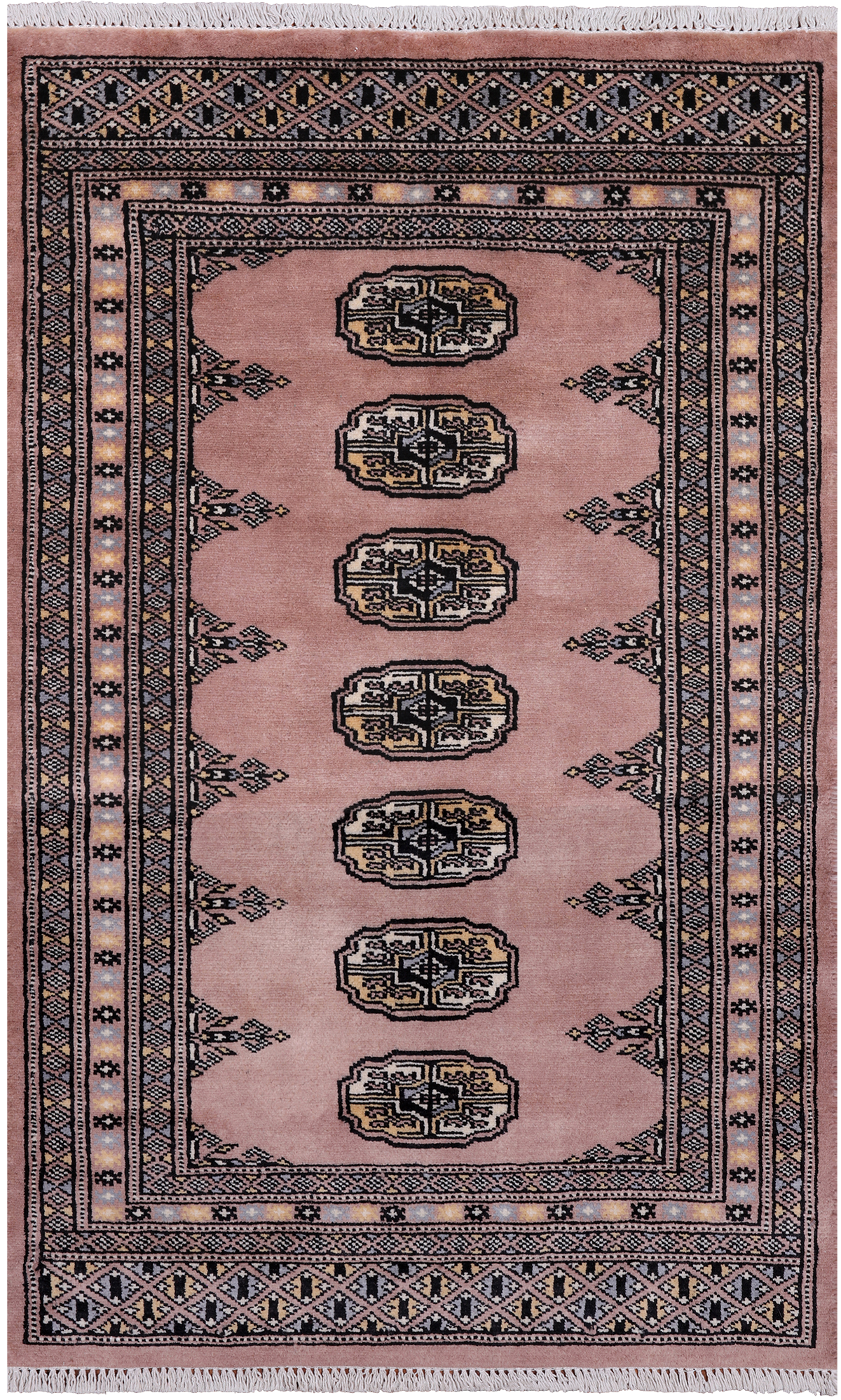 Light Brown Bokhara Hand Knotted Wool Rug - 2' 7" X 4' 3"