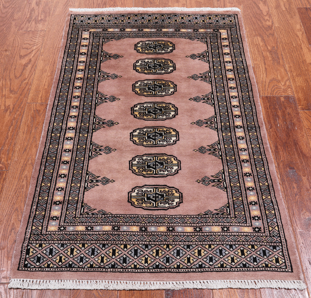 Light Brown Bokhara Hand Knotted Wool Rug - 2' 7" X 4' 3"