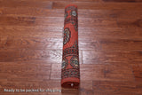 Orange Bokhara Hand Knotted Wool Rug - 2' 6" X 4' 3"