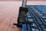 Blue Bokhara Handmade Wool Rug - 2' 7" X 3' 8"