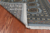 Grey Bokhara Handmade Wool Rug - 2' 7" X 4' 2"