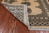 Ivory Bokhara Hand Knotted Wool Rug - 2' 7" X 4' 2"