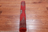 Red Bokhara Hand Knotted Wool Rug - 2' 6" X 3' 11"