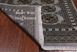 Grey Bokhara Hand Knotted Wool Rug - 2' 7" X 4' 0"