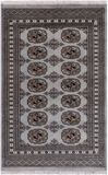 Grey Bokhara Hand Knotted Wool Rug - 2' 7" X 4' 0"