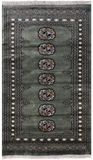 Green Bokhara Hand Knotted Wool Rug - 2' 6" X 4' 0"