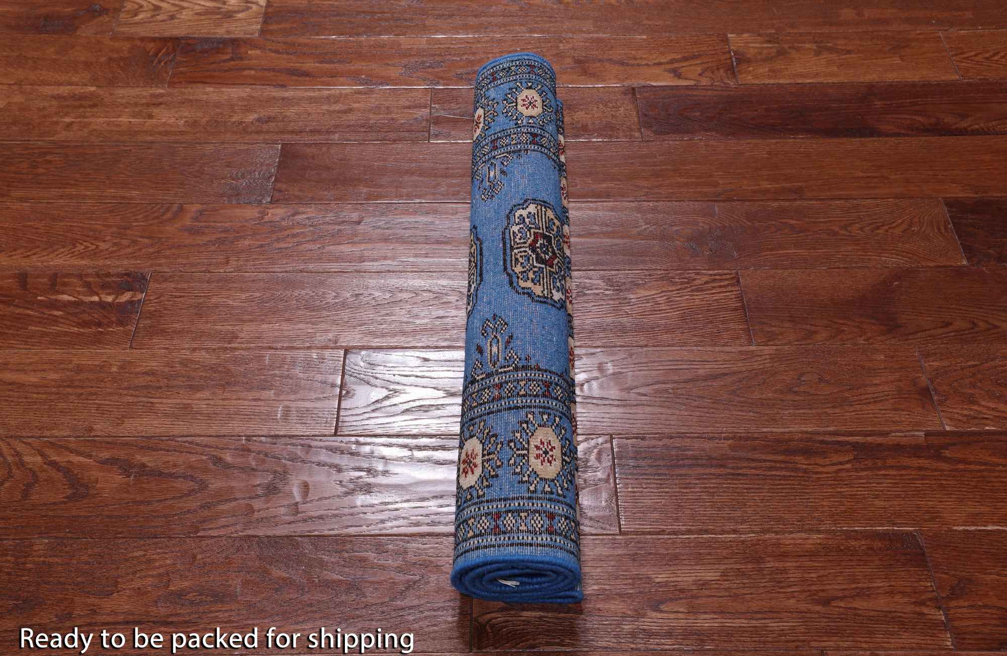 Blue Bokhara Hand-Knotted Wool Rug - 2' 6" X 4' 1"