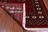 Red Bokhara Hand Knotted Wool Rug - 2' 6" X 3' 11"