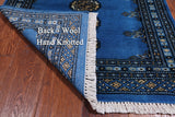 Blue Bokhara Hand Knotted Wool Rug - 2' 5" X 3' 11"