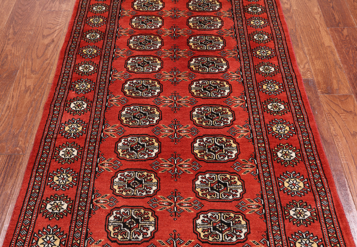 Rust Bokhara Hand-Knotted Wool Rug - 3' 1" X 5' 4"