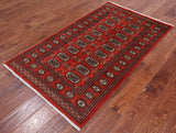 Rust Bokhara Hand-Knotted Wool Rug - 3' 1" X 5' 4"