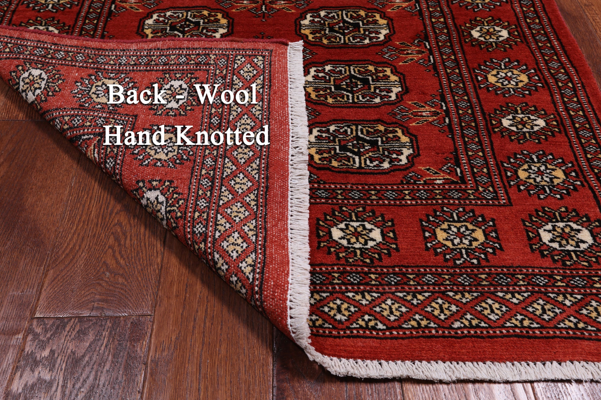 Rust Bokhara Hand-Knotted Wool Rug - 3' 1" X 5' 4"
