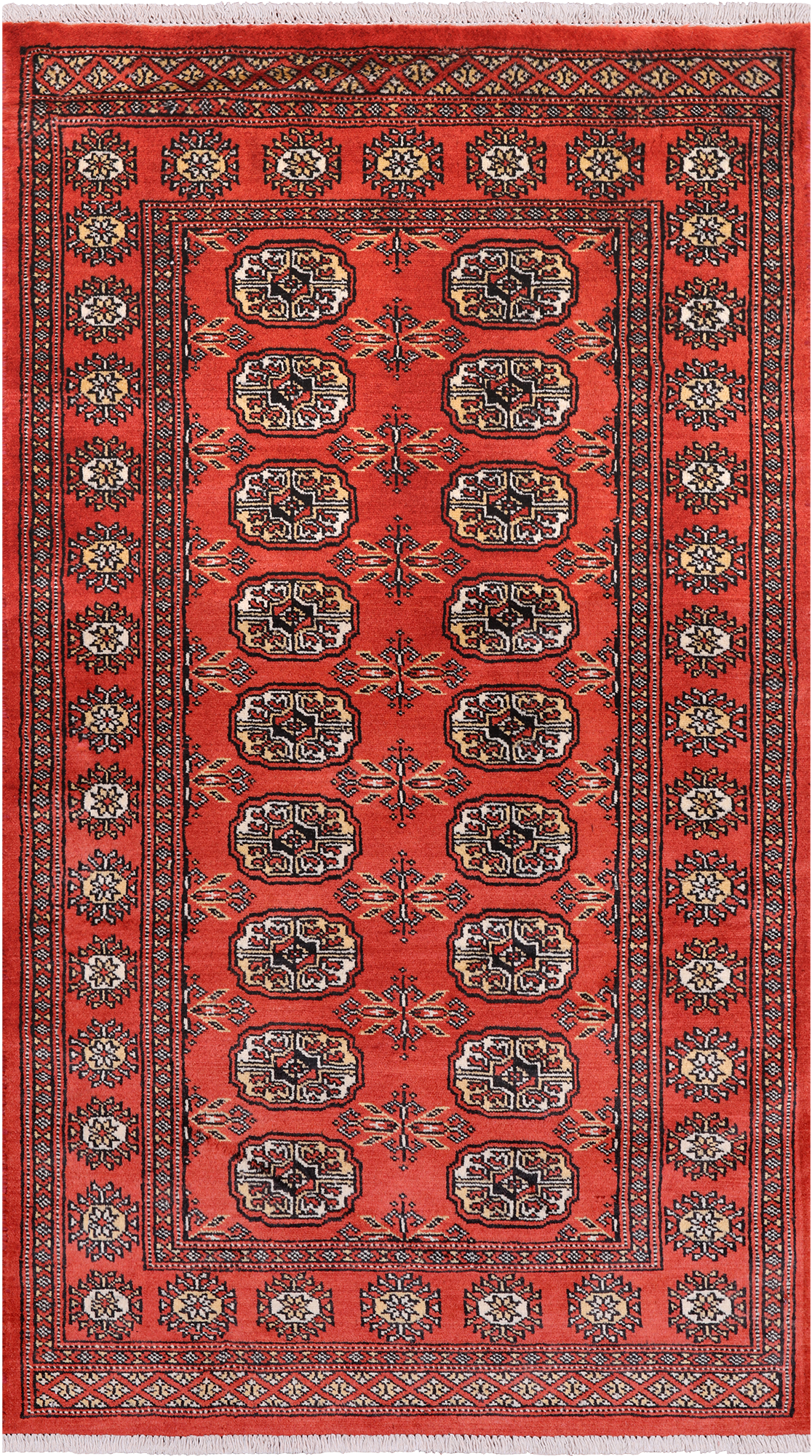 Rust Bokhara Hand-Knotted Wool Rug - 3' 1" X 5' 4"