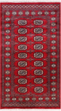 Red Bokhara Hand-Knotted Wool Rug - 3' 1" X 5' 4"