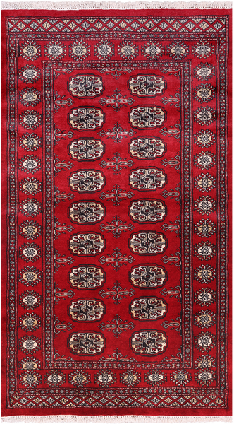 Red Bokhara Hand-Knotted Wool Rug - 3' 1" X 5' 4"