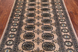 Ivory Bokhara Hand Knotted Wool Rug - 3' 1" X 5' 3"
