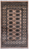 Ivory Bokhara Hand Knotted Wool Rug - 3' 1" X 5' 3"