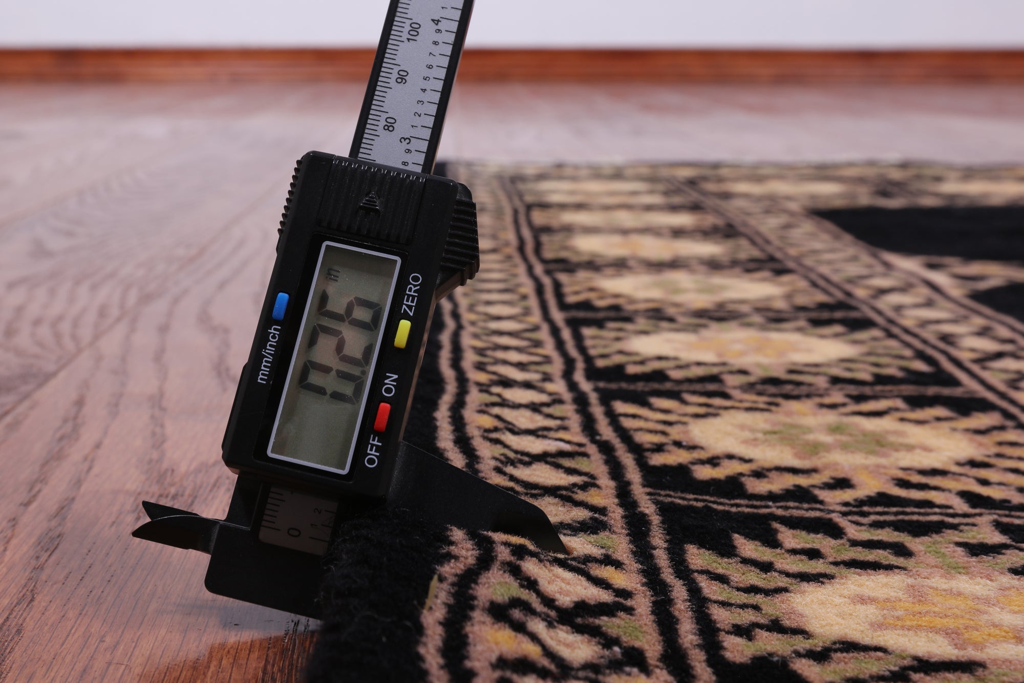 Black Bokhara Hand-Knotted Wool Rug - 3' 0" X 5' 0"