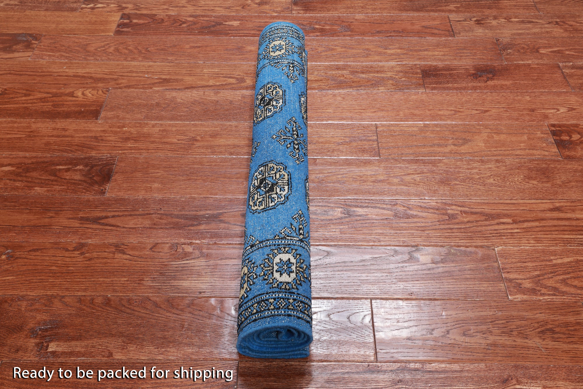 Blue Bokhara Handmade Wool Rug - 2' 11" X 4' 10"