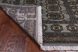 Grey Bokhara Hand-Knotted Wool Rug - 3' 1" X 5' 1"