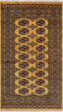 Gold Bokhara Handmade Wool Rug - 3' 0" X 5' 3"