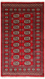 Red Bokhara Handmade Wool Rug - 3' 0" X 5' 4"