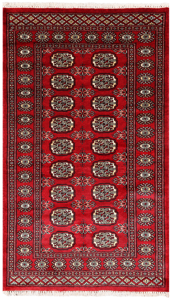 Red Bokhara Handmade Wool Rug - 3' 0" X 5' 4"