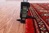 Red Bokhara Handmade Wool Rug - 3' 0" X 5' 4"